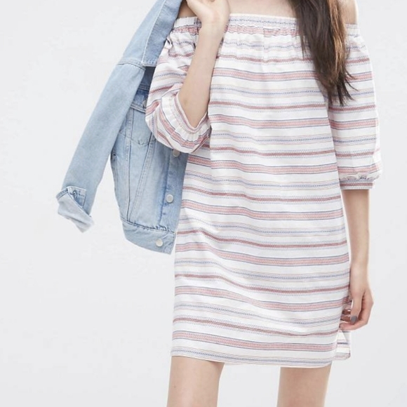 ASOS Off Shoulder Sundress in Stripe - Picture 5 of 5